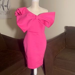 Pink big bow dress